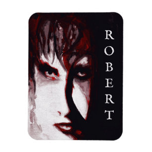 Gothic God Post Punk Goth Musik Mann Portrait Kuns Magnet