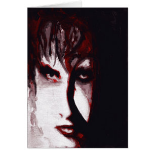 Gothic God Post Punk Goth-Musiker Art Card