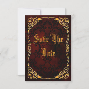 Gothic Gold Gerahmt 17. Geburtstag Save the Date