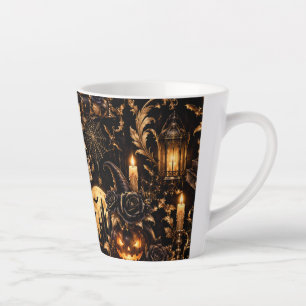 Gothic Gold Halloween Latte Tasse 12 oz