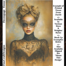 Gothic Gold Masquerade Frau, Maske ER2R Decoupage