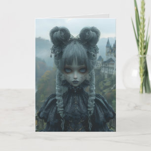 Gothic Goth Girl Seltsame Geburtstagskarte Karte
