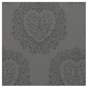 Gothic Graues Schwarzes Herz Stoff