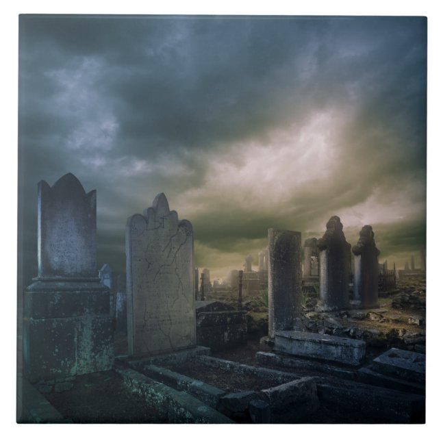 Gothic Graveyard Display Tile Fliese (Vorderseite)