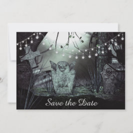 Gothic Graveyard Save the Date Einladung Hochzeit