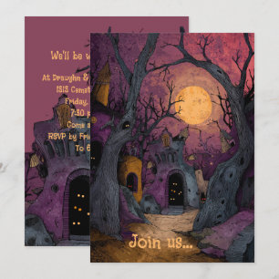 Gothic Graveyard Tim Burton Invitation inspirée