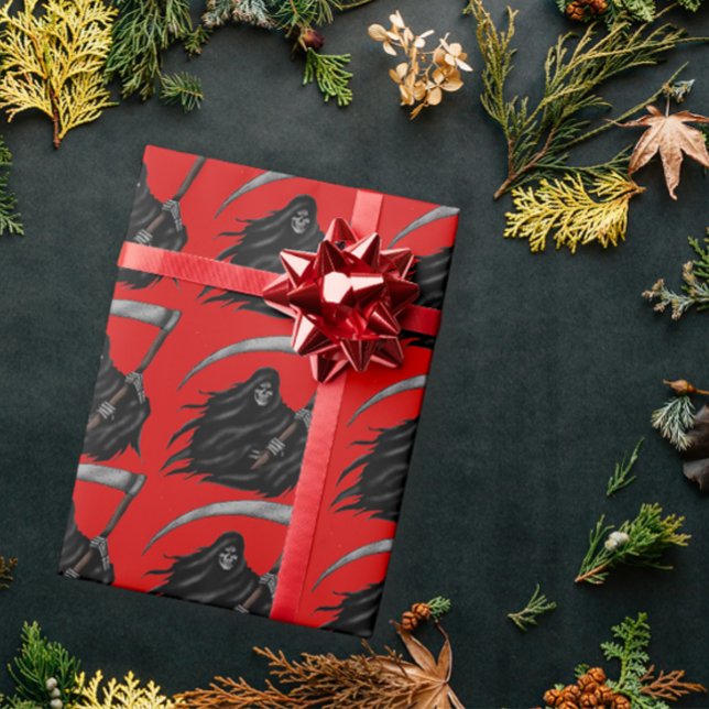 Gothic Grim Sensenmann mit Scythe Geschenkpapier (Von Creator hochgeladen)