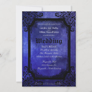 Gothic Grunge Filigree Hochzeit Einladung