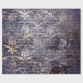 Gothic Grunge Indigo  Geschenkpapier