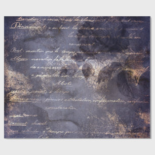 Gothic Grunge Indigo  Geschenkpapier