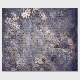 Gothic Grunge Indigo  Geschenkpapier