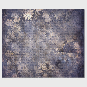 Gothic Grunge Indigo Geschenkpapier