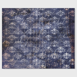 Gothic Grunge Indigo  Geschenkpapier