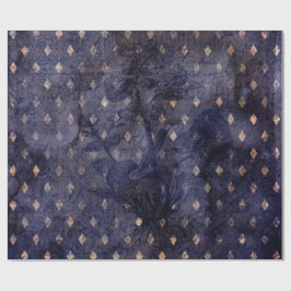 Gothic Grunge Indigo  Geschenkpapier
