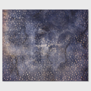 Gothic Grunge Indigo  Geschenkpapier