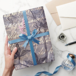 Gothic Grunge Indigo  Geschenkpapier