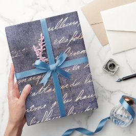Gothic Grunge Indigo  Geschenkpapier