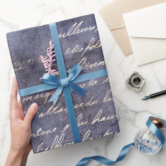 Gothic Grunge Indigo  Geschenkpapier (Schenken)