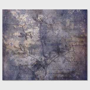 Gothic Grunge Indigo  Geschenkpapier