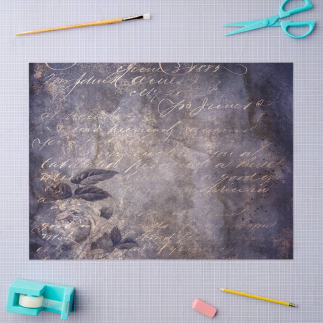 Gothic Grunge Indigo  Seidenpapier (Basteln)