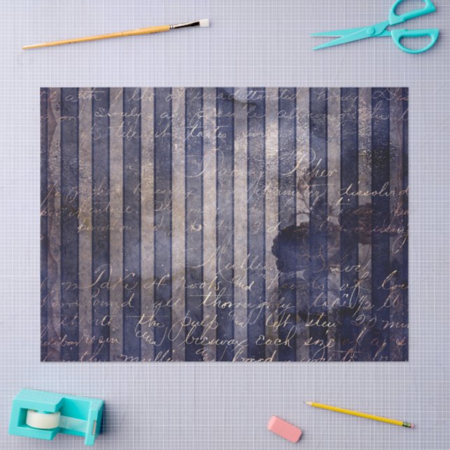 Gothic Grunge Indigo  Seidenpapier (Basteln)
