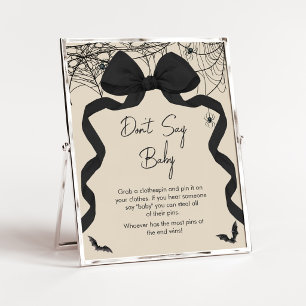 Gothic Gruseliger Kleiner Boo Don't Say Baby Schil Poster
