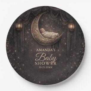Gothic Halbmond Sterne Baby Shower Pappteller