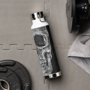 Gothic Half Skull Cool Schwarz-Weiß-Grunge Trinkflasche
