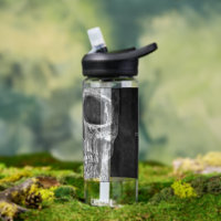 Gothic Half Skull Cool Schwarz-Weiß-Textur
