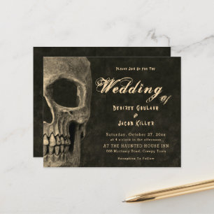 Gothic Half Skull Sepia Hallowing Budget