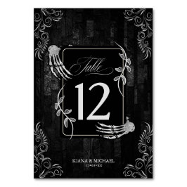 Gothic Hallowedding Scrollwork ID866 Tischnummer