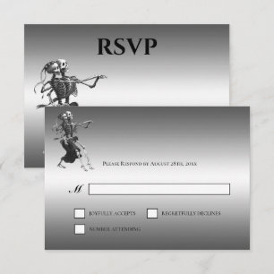 Gothic Halloween Alternative Hochzeit RSVP Karte