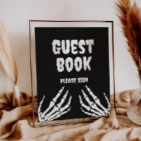 Gothic Halloween Baby Shower Guest Book Sign