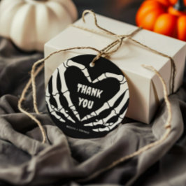 Gothic Halloween Baby Shower Round Geschenkanhänger