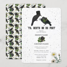 Gothic Halloween Black Rose Crows Wedding