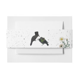 Gothic Halloween Black Rose Crows Wedding Einladungsbanderole