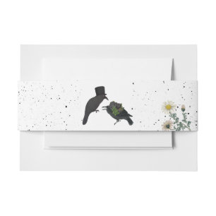 Gothic Halloween Black Rose Crows Wedding Einladungsbanderole