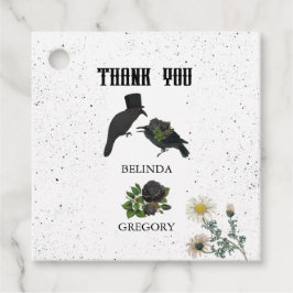 Gothic Halloween Black Rose Crows Wedding Geschenkanhänger