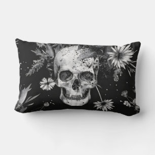 Gothic Halloween Botanisches Skulls-Muster Lendenkissen