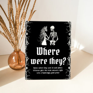 Gothic Halloween Brautparty Wo waren sie? Sockelschild