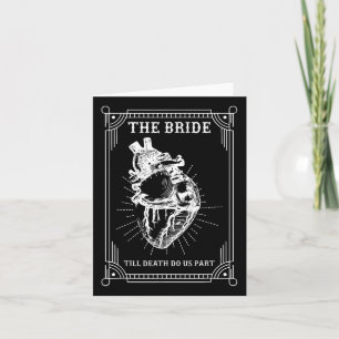 Gothic Halloween Bride Groom Wedding Bachelorette Karte