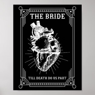 Gothic Halloween Bride Groom Wedding Bachelorette Poster