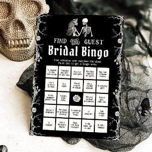Gothic Halloween Finde den Gast Braut-Bingo-Spiel Einladung