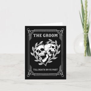 Gothic Halloween Groom Bride Wedding Chelorette Pa Karte