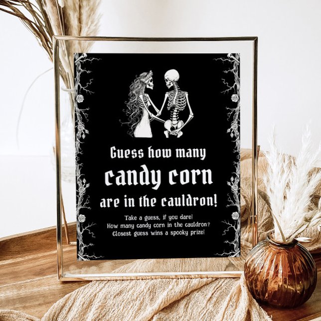 Gothic Halloween Guess Wie viele Candy Corn Game Poster (Von Creator hochgeladen)