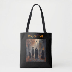 Gothic Halloween Herrenhaus und Trick-or-Treater Tasche