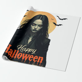Gothic Halloween Hexe Geschenkpapier