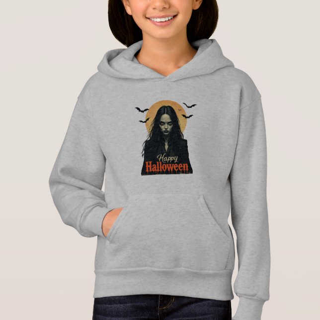 Gothic Halloween Hexe Hoodie (Vorderseite)