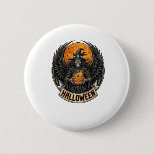 Gothic Halloween Hexe Vintage Button