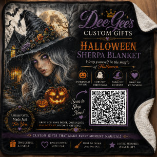 Gothic Halloween Hexenillustration Sherpadecke
